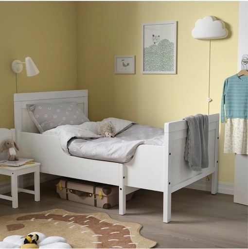 IKEA SUNDVIK 伸縮性ベッド (ゆで) 金町のベッド《キッズ用ベッド》の 