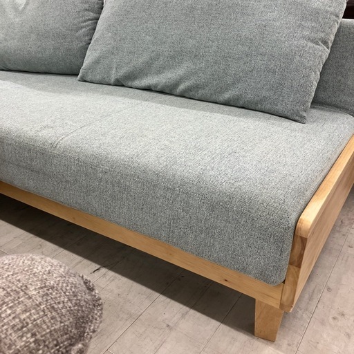 ニトリ3人掛けソファーベッドリモーネグリーン【トレファク堺福田店】