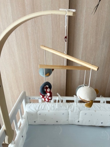 【美品】60×90cm ベビーベッド★おまけ6点付き！