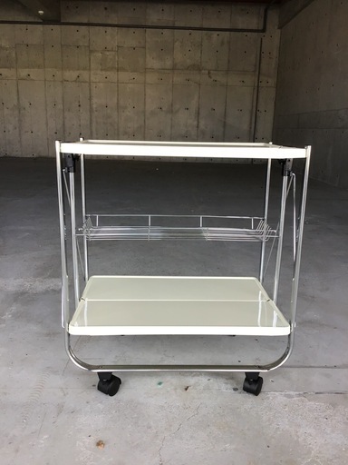 折りたたみワゴンキッチンワゴンラックキャスター付き中古品 (reuse96 
