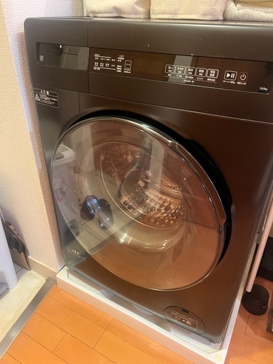 使用1年・美品】ニトリ ドラム式洗濯乾燥機 10kg/5kg ND100KL1BK｜定価 