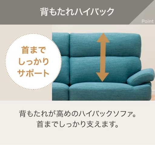 【ニトリ】2人掛けソファ ライトブルー