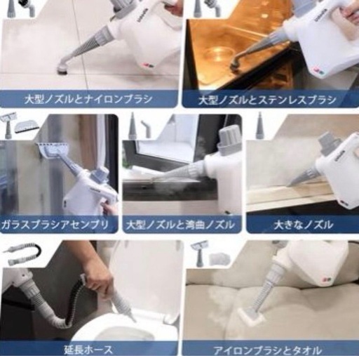 スチームクリーナー 多機能 家庭用スチームクリーナー 10点セット キッチン 車 カーペット 大掃除　除菌 床