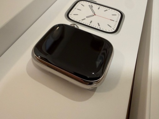 【美品・純正バンド2本】Apple Watch 7 シルバーステンレス 41mm セルラー（ミラネーゼループ・スポーツバンド付）