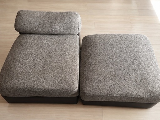 ほぼ新品⭐︎ソファー　オットマン2点セット グレー