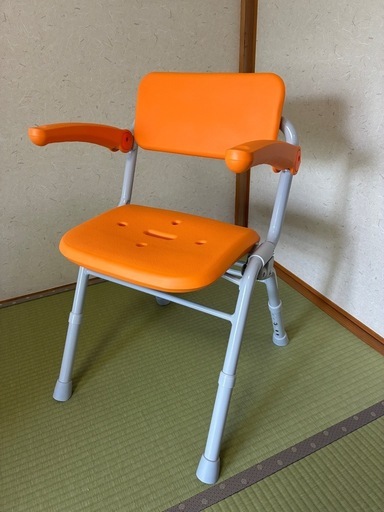 【ほぼ未使用】パナソニック シャワーチェア PN-L41831 介護用 折りたたみ 高さ調整可能