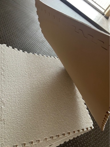 【美品】やわらか起毛 ジョイントマット ベージュ系 [枚数]枚セット（大判・防音・防寒）