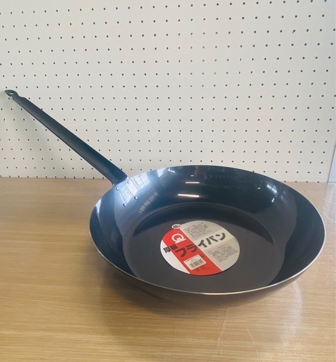 丸型 SA鉄黒皮厚板フライパン 40cm