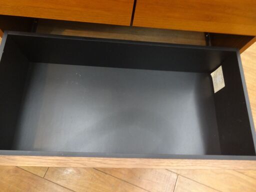 リビングボード ウォールナットツキ板  収納家具 W80cm 【モノ市場東浦店】 130