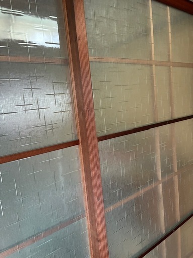 昭和レトロ ガラス入り建具（引き戸）ガラス戸
