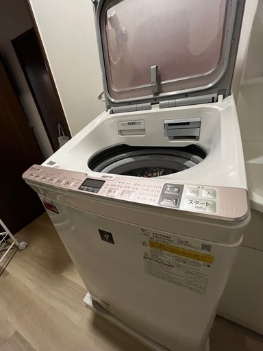 【値下げ可】シャープ製の8.0kg 縦型洗濯乾燥機 ES-PX8D-P