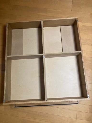 【2点】無印良品　ベッドフレーム下収納・大・オーク材