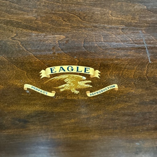 貴重 イーグル（EAGLE）蓄音機 オーディオ 手巻き 昭和レトロ　レコード　家電 骨董 古道具　古物 フリーマーケット フリマ　古民