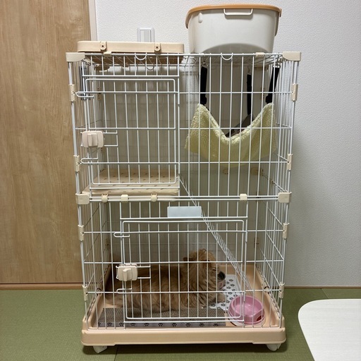 猫ケージ2段キャスター付き　その他諸々