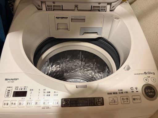 シャープ乾燥付縦型洗濯機ESTX8FX