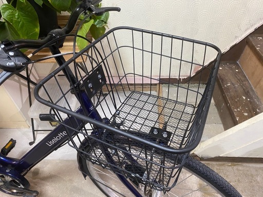 防犯登録料無料！【前後タイヤ新品！】27インチ　LEDオートライト　6段変速自転車　パープル