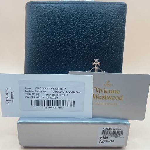 未使用 VivienneWestwood 二つ折り財布　ブラック