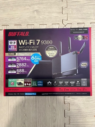 BUFFALO Wi-Fi 7 ルーター WXR9300BE6P
