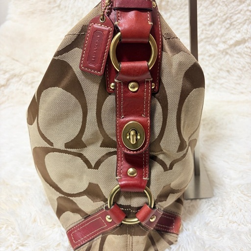 【美品】COACH ショルダーバッグ コーチ シグネチャー　ワンショルダー 廃盤