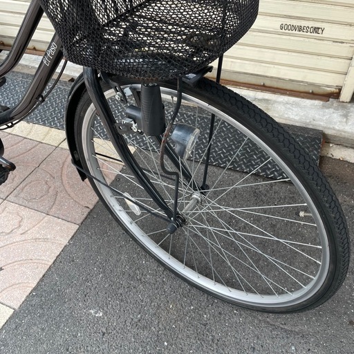 El Pasoシティサイクルママチャリ26インチ黒自転車 (リサイクル 