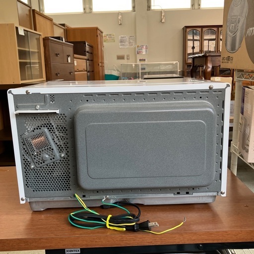 今2607-894 Panasonic 電子レンジ NE-FL100-W 2020年製 フラットテーブル 動作確認済み キズ汚れ有り