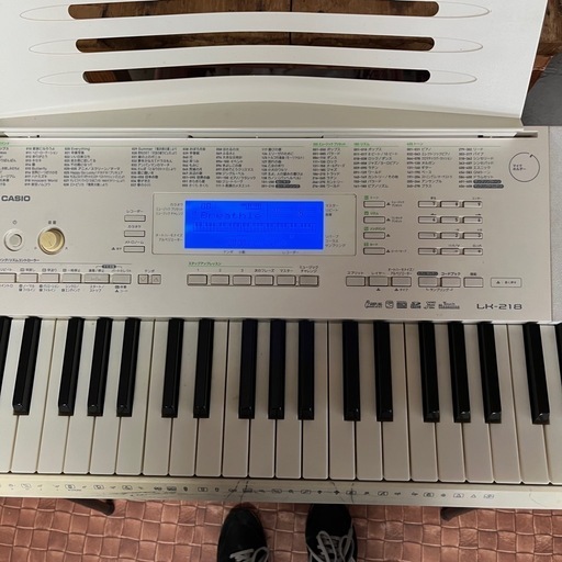 CASIO LK-218 光ナビゲーションキーボード 本体 マイク付き