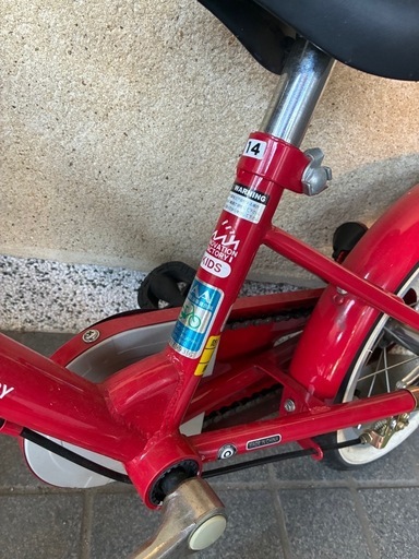 【補助輪付き】あさひ イノベーションファクトリー KIDS 14インチ（レッド）子供用自転車