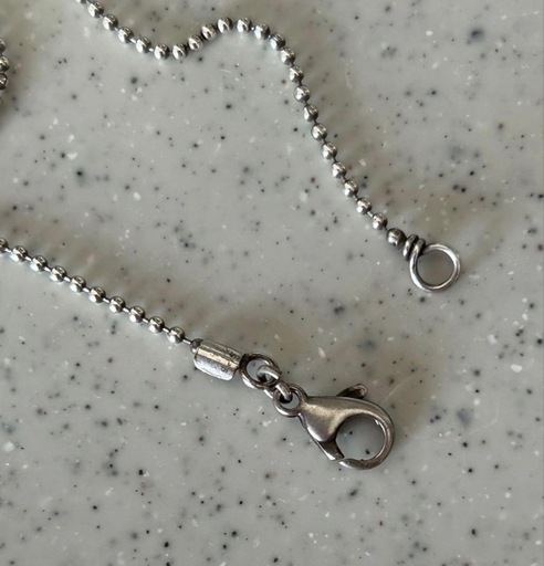 silver925ハートボールチェーンネックレス　アメリカ製　Macy's
