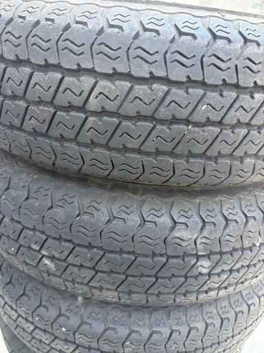 ダイハツ旧車用 12インチ 鉄ホイール＆タイヤ4本セット (PCD114.3 / 4穴 / 145/80R12 LT)
