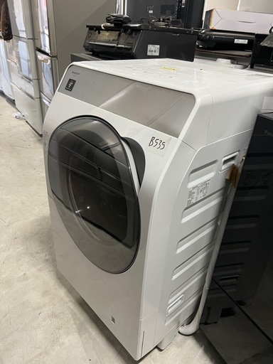 NO B535?福岡市内配送設置無料✨?シャープ ドラム式 洗濯乾燥機 洗濯10kg 乾燥6kg 幅59.5cm ヒーターセンサー乾燥