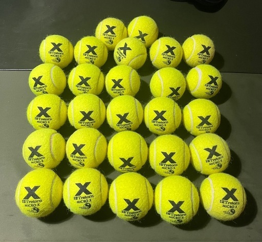 【新品未使用】トレトン micro X ノンプレッシャーテニスボール 27個（専用筒型ケース付）
