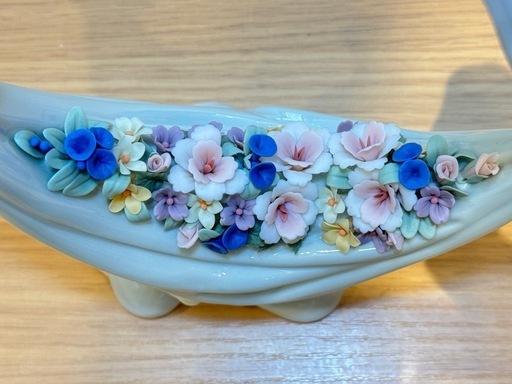 B8057【リヤドロ】平和の花かご 6579 (はる@CocoRe) 三国ケ丘の