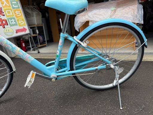 (FE) BRIDGESTONE ジュニアサイクル エコパル 24インチ 自転車 ブルー系 BAAマーク付き 中古品 ①
