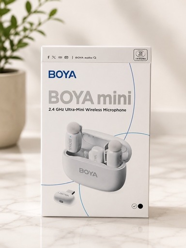 BOYA mini ワイヤレスマイク 2.4GHz ホワイト