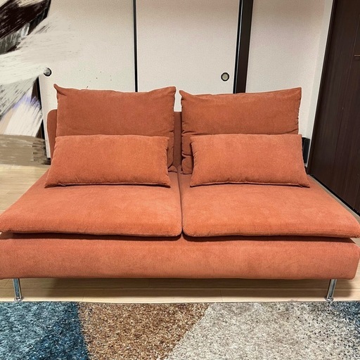 IKEA ソーデルハムン 3人掛けコンパクトソファ (モピト) 原のソファ《3