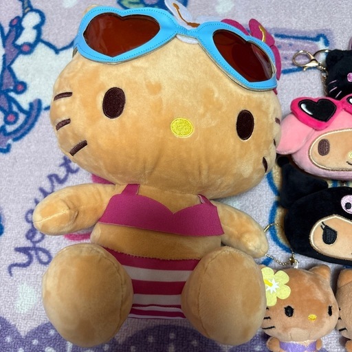 美品 日焼けサンリオ ぬいぐるみ ぬいぐるみチャーム ８点