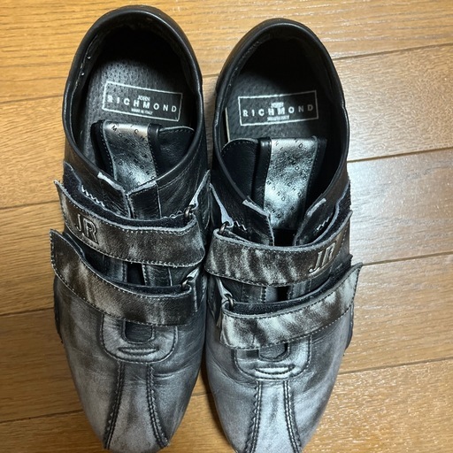 John Richmond レザー スニーカー メタリック加工