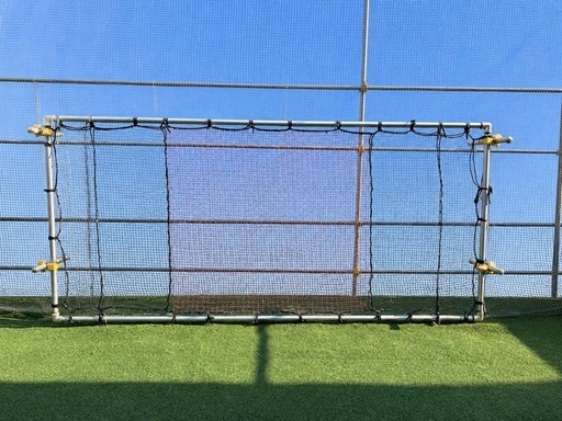 【総額約45万円】オーダーメイド庭用サッカー練習設備一式（天井ネット・フレーム・ゴール付き）