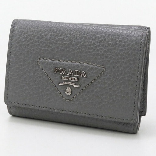 中古 プラダ 三折財布 レディース ブランド PRADA ヴィッテロダイノレザー ミニ財布 レザー 1MH043