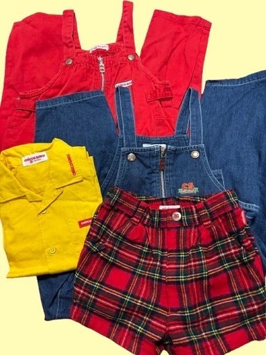 ミキハウス チエコサク まとめ売り 90.100 オーバーオール レトロ子供服