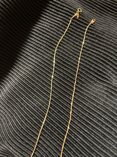 18金ベネチアンネックレス 18金ネックレス K18 ベネチアンチェーン 45cm (ピン型アジャスター 0.8 