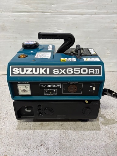 北海道旭川市直接取引歓迎 美品 SUZUKI スズキ エンジン発電機 SX650R2 混合ガソリン 動作未確認 圧縮あり ポータブル発