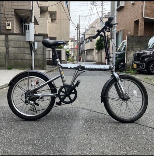 HUMMER ハマー 折りたたみ自転車 20インチ ギア付 ブラック (かずや