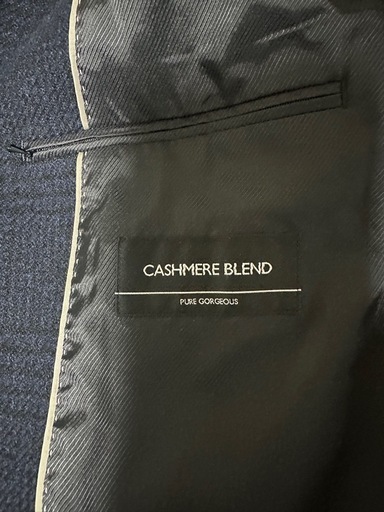 TAKA:Q タカキュー カシミヤブレンド スタンドカラーコート M ネイビー