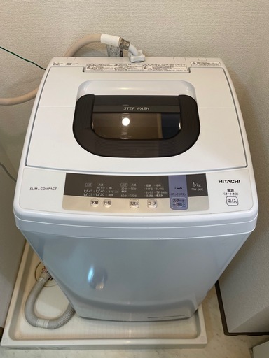 HITACHI 全自動洗濯機 5kg】動作良好2019年製 (たぬき) 磐田の生活家電