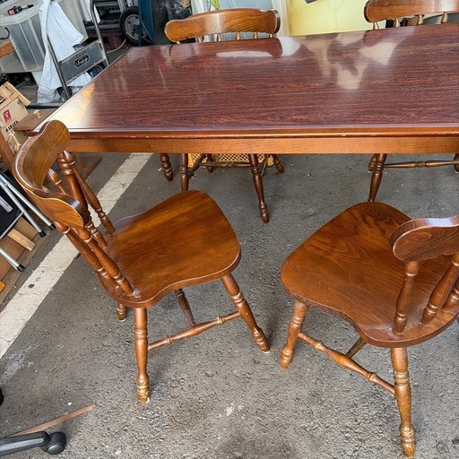 アンティーク調テーブルセット中古品 (もったいないズクラブ) 土橋の