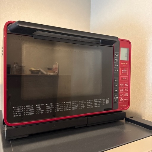 HITACHI オーブンレンジ MRO-S7Y レッド 中古品 動作確認済み HITACHI オーブンレンジMRO-S7Y (荒木健) 植木のキッチン家電《電子