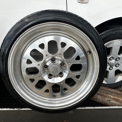 Seeker ワーク17インチ 8J+25 PCD100 5H タイヤ付き4本の画像