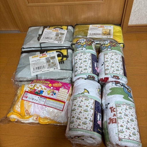 トムとジェリーブランケット、ミニオンブランケット、たべっ子どうぶつ