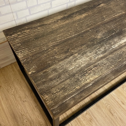 クラッシュゲート ライザⅢ コーヒーテーブル /古材 スチール ビンテージ クラッシュゲート ライザⅢ コーヒーテーブル /古材 スチール
